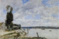 Boudin, Eugene - Environs de Quillebeuf, Le Bac de la Mailleraye